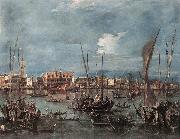 GUARDI, Francesco The Molo and the Riva degli Schiavoni from the Bacino di San Marco dfg USA oil painting reproduction